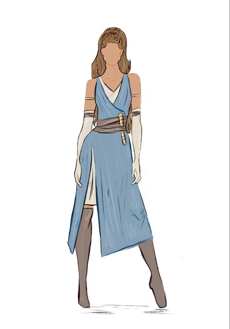 Croquis, Jedi Oc Outfit, Star Wars Princess Outfit, Jedi Clothing Women, Star Wars Outfit Design, Star Wars Clothes Design, Starwars Oc Outfit, Star Wars Dresses Inspired Outfits, Star Wars Outfits Women Jedi