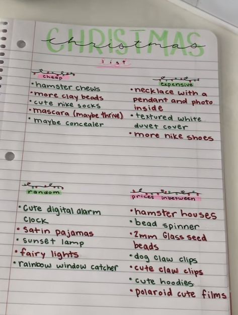 Small Things For Christmas List, Christmas Wishlist Ideas Cheap, Christmas Wishlist Ideas Baddie, Christmas List Ideas Template, Xmas List Ideas Paper, Ideas For A Christmas List, Christmas Wish List Design Ideas, Preppy Birthday Wishlist Paper, Christmas List Ideas Tomboy