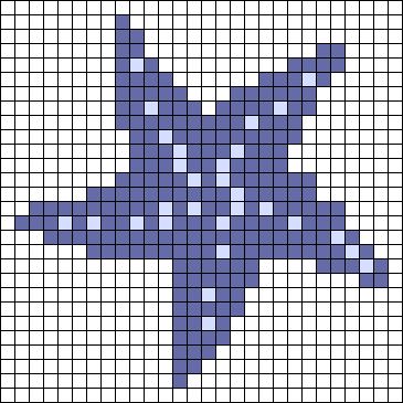 Alpha pattern #167995 Manatee Pixel Art, Perler Bead Stingray, Starfish Alpha Pattern, Jellyfish Grid Pattern, Crochet Star Grid Pattern, Seashell Pixel Art, Swirl Pixel Art, Perler Bead Ocean Animals, Crochet Fish Tapestry