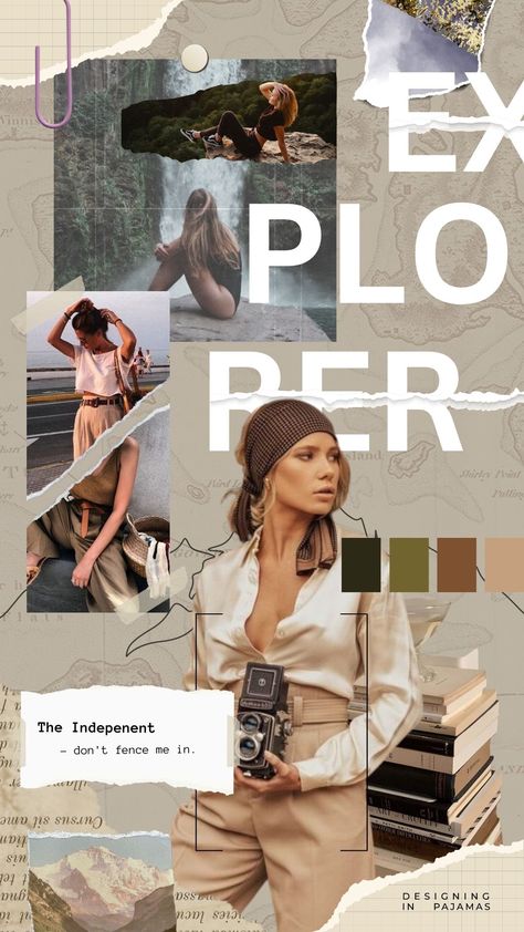 Explorer Brand Archetype, Explorer Archetype, Instagram Grid Design, Business Branding Design, Brand Personality, Brand Archetypes, Adventure Outfit, Travel Brand, Branding Mood Board