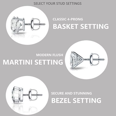 Jewellery Knowledge, Diamond Studs For Men, Everyday Diamond Earrings, Cushion Cut Earrings, Jewelry Guide, Diamond Facts, Studs For Men, Jewelry Hacks, Jewelry Knowledge