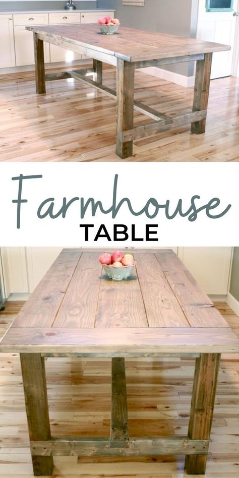 Free plans to build a Farmhouse Table. This table has been built tens of thousands of times and is loved the world over for it's basic material composition, simple clean lines, easy to build steps, and sturdy, functional size. Our step by step plans with diagrams make it easy. Build A Farmhouse, Dining Table Plans, Farmhouse Table With Bench, Build A Farmhouse Table, Diy Dining Room Table, Farmhouse Table Plans, Diy Kitchen Table, Farmhouse Dining Room Table, Diy Dining Room