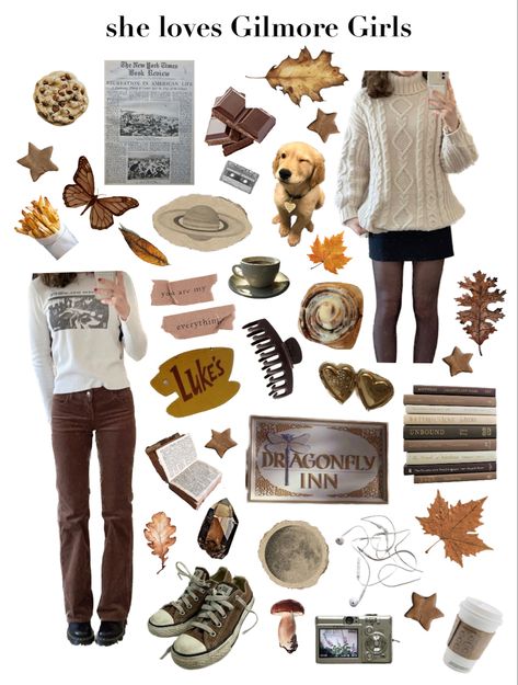 Gilmore Girls Aesthetic Outfits, Bookworm Aesthetic Outfit, Gilmoregirls Aesthetic, Fall Aesthetic Outfits, Gilmore Girls Sweatshirt, Gilmore Aesthetic, Bookworm Aesthetic, Starter Packs, Girl Guide