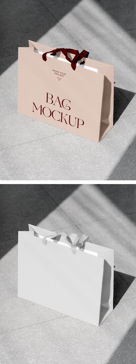 Branding Mockups Free, Minimal Book, Store Branding, Shopping Bag Design, Logo Design Mockup, Paper Bag Design, Free Logo Mockup, Mockup Template Free, Digital Invitations Wedding