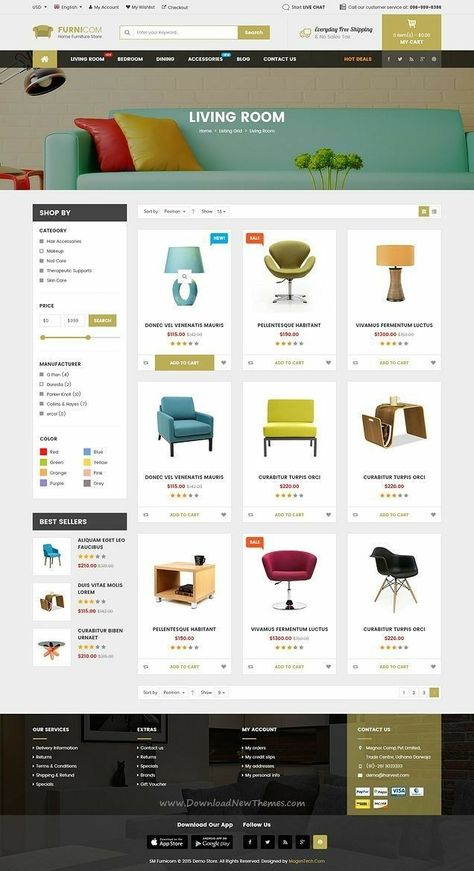 Furniture Store Interior Design, Furniture Store Interior, Layout Portfolio, Minimalist Theme, Layout Web, Wordpress Ecommerce Theme, Design Cv, Desain Ui, Furniture Website