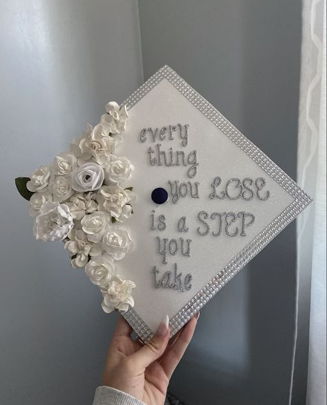 Everything You Lose Is A Step You Take T, Folklore Graduation Cap, Song Lyrics Graduation Cap, Taylor Swift Cap And Gown, Graduation Cap Decoration Taylor Swift, Glee Graduation Cap Ideas, Grad Cap Ideas For Teachers, Taylor Swift Cap Ideas For Graduation, High School Grad Cap Ideas Taylor Swift