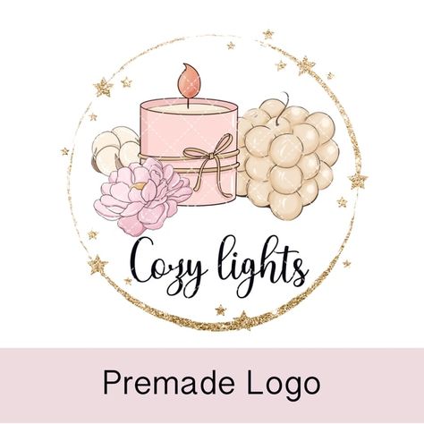 Candle Shop Logo, Soy Candle Making Business, Candle Business Logo, Wax Logo, Logo Candle, Lilin Aroma, Candle Logo Design, Creation Bougie, Handmade Candles Diy