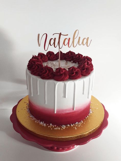 Images Of Cakes For Birthday, Rosette Drip Cake, Pretty Cake Designs Birthday, Simple Easy Cake Decorating, Easy Cake Designs Birthday, Easy 40th Birthday Cake, 1 Kg Cake Designs For Birthday, Cool Cake Designs Creative, Cake Designs Birthday Simple