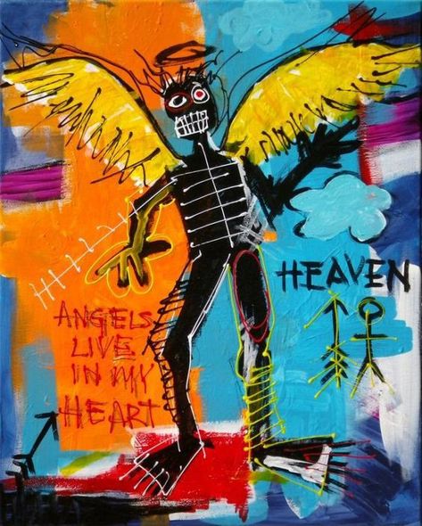 Jean Basquiat, Jm Basquiat, Jean Michel Basquiat Art, Basquiat Paintings, Basquiat Art, Fotografi Vintage, Jean Michel Basquiat, Art Walk, Angels In Heaven