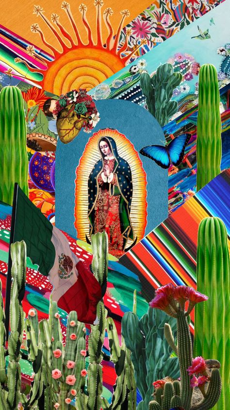 Mexico Culture Art, Chicana Aesthetic, Mexico Wallpaper, Vintage Moodboard, Hispanic Art, Mexican Artwork, Mexican Pattern, Arte Cholo, Latino Art