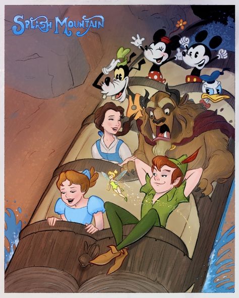 Disney Crossovers, Exchange Program, Image Princesse Disney, Disney Crossover, Images Disney, Splash Mountain, Cute Disney Drawings, Disney Nerd, Disney Posters