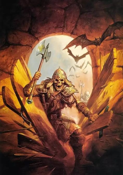 Old School D&D Art - Jeff Easley - Imgur Jeff Easley, Arte Heavy Metal, Art Visionnaire, Skeleton Warrior, Alan Lee, Dungeons And Dragons Art, Scifi Fantasy Art, Heroic Fantasy, Halloween Greetings