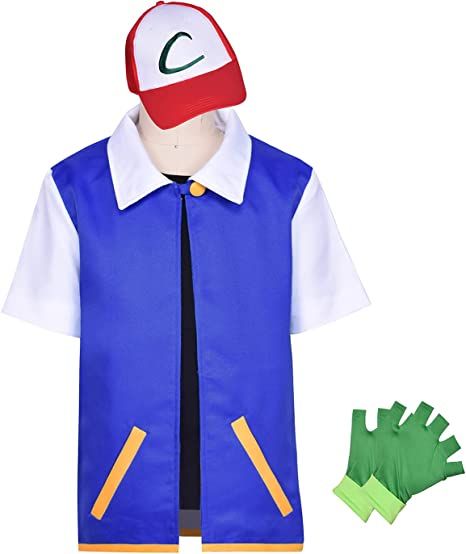 Amazon.com: New&Yi MINIBBYY Kids Unisex Costume Cosplay Jacket Gloves Hat Sets for Trainer Halloween Hoodie (110 for 4-5T,Blue-9002) : Clothing, Shoes & Jewelry Sandlot Costume, Ash Costume, Anime Jacket, 90s Halloween Costumes, Cartoons Movies, Plaid Set, 90s Cartoons, Easy Costumes, Halloween Hoodie