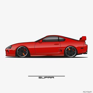 Image may contain: car Toyota Jdm, Cars Vector, Car Animation, Supra Mk4, Car Apparel, Automotive Illustration, Toyota Supra Mk4, Jdm Wallpaper, Cool Car Drawings