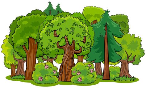 Mixed forest with trees cartoon Tree Cartoon Drawing, Tree Cartoon Images, Forrest Drawing, Forest Cartoon, Avengers Coloring, Libros Pop-up, Forest Drawing, Cartoon Trees, Pop Up Art