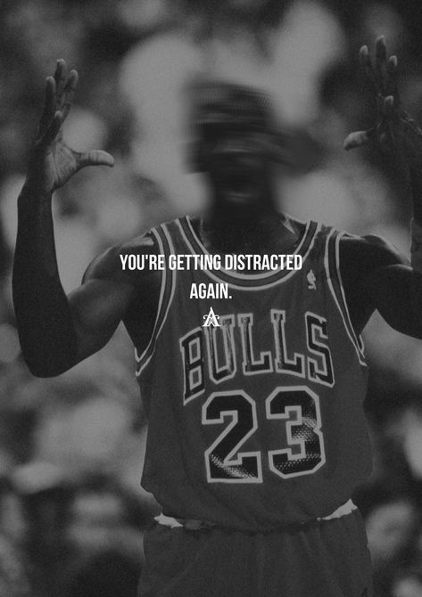 You're getting distracted again.  Follow us for more daily quotes and inspirational videos  @absolutechampionmindset  #champion #michaeljordan #4k #basketball #motivationalquote #dailyquotes #motivation #inspiration #success #quotes #motivationalquotes Good Basketball Quotes, You're Getting Distracted Again, Basketball Quotes Motivational, Basketball Motivational Quotes, Motivation Basketball, Motivational Basketball Quotes, Champion Mindset, Ball Quotes, Basketball Quotes Inspirational