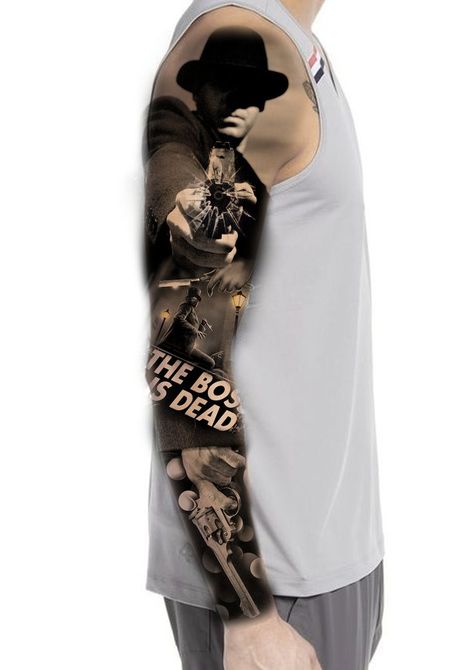 Mafia Tattoo Design, Tattoo Design Hand, Mafia Tattoo, Tattoo Mafia, Meaningful Tattoos For Men, Full Sleeve Tattoo, Full Sleeve Tattoos, Sleeve Tattoo, Tattoo Idea