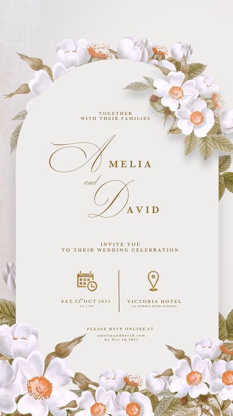 Premium Wedding Cards, White Wedding Card Design, Premium Invitation Card, Wedding Card Simple Design, The Wedding Of Invitation, Wedding Invitation Digital Cards, Invitation For Wedding Ideas, Digital Wedding Invitation Card Design, Wedding Digital Cards Design