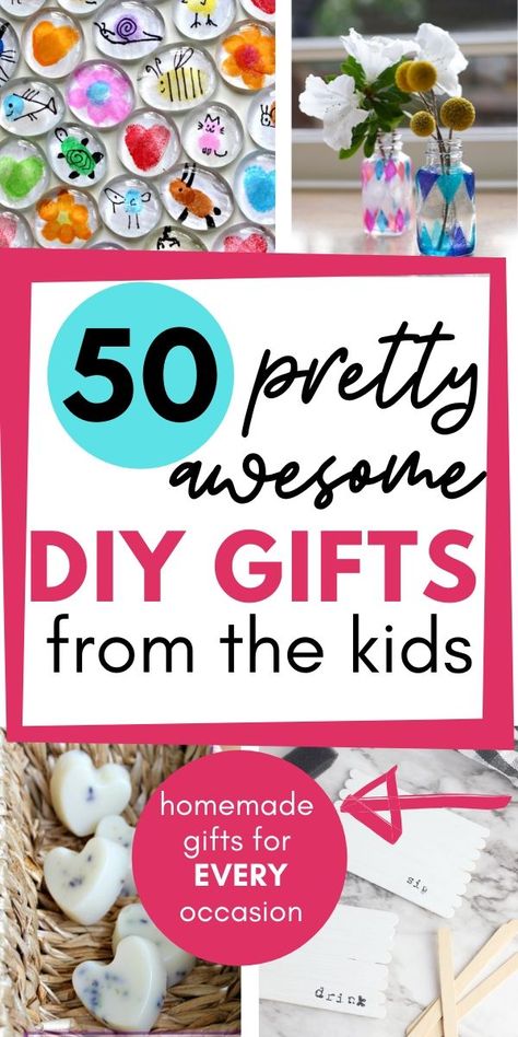 Homemade Gifts Kids Can Make, Diy Birthday Gifts For Mom, Gifts Kids Can Make, Homemade Kids Gifts, Homemade Birthday Gifts, Homemade Gifts For Mom, Presente Diy, Grandpa Birthday Gifts, Kids Homemade