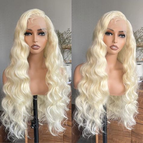 Blonde Wigs For Black Women, Lace Front Blonde, Blonde Lace Wig, Long Blonde Wig, Blonde Waves, Blonde Wigs, Beach Blonde, Natural Wigs, Baby Hairs