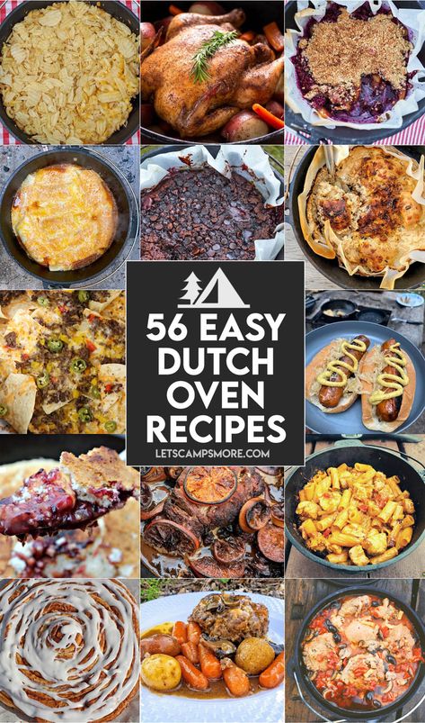 Essen, Dessert Eggs, Oven Recipes Dinner, Campfire Dutch Oven Recipes, Dutch Oven Breakfast, Cast Iron Dutch Oven Cooking, Easy Dutch Oven Recipes, Dutch Oven Desserts, Oven Cooking Recipes