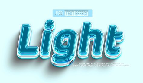 3d Text Design, Photoshop Text Effects, Title Font, Logo Psd, Graphic Design Ads, Font Graphic, 3d Light, Title Design, Free Text