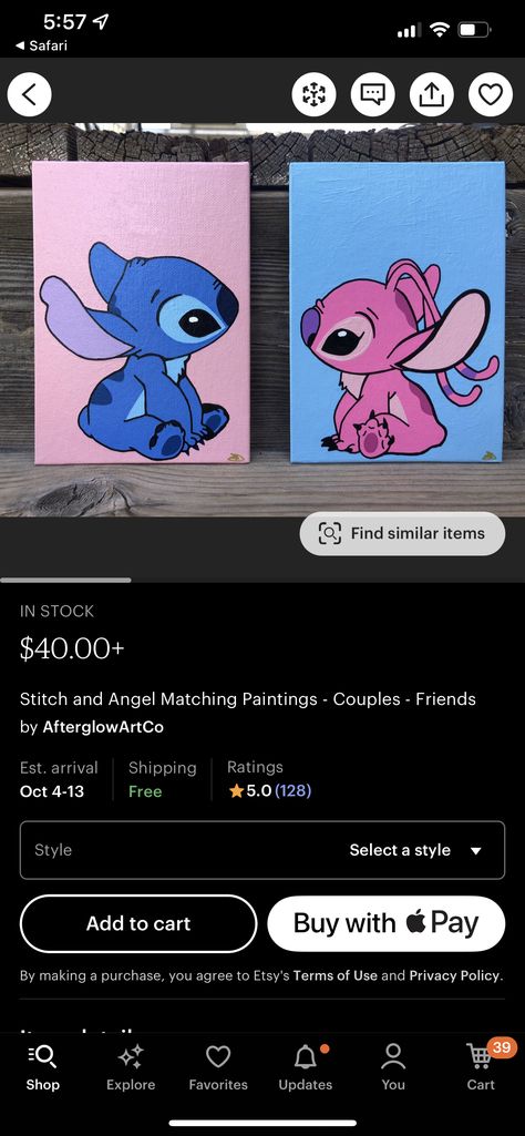 Tela, Stitch And Angel Canvas Painting, Pink Stitch Painting, Stitch Paintings Easy, Lilo Paintings Easy, Lilo And Stitch Painting Ideas, Stitch Paintings On Canvas, Stitch Painting Ideas On Canvas, Canvas Painting Ideas Stitch