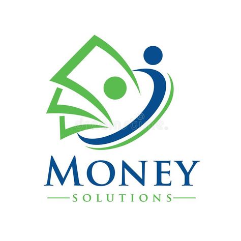 Money Logo Design Inspiration Vector. Money and Billing Solutions Logo royalty free illustration Money Logos Ideas, Money Saving Logo Design, Cash Logo Design, Financial Logo Design Inspiration, Money Logo Design Ideas, Money Logo Design, Financial Logo Design, Cash Logo, Help Logo