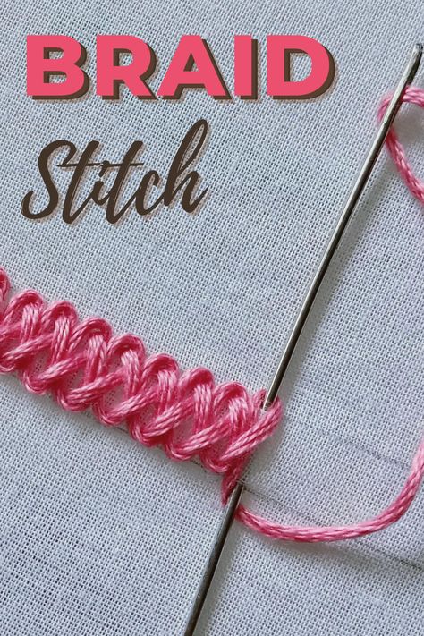 Thick Stitch Embroidery, How Many Threads To Use For Embroidery, Two Color Embroidery Stitch, Embroidery With Thick Yarn, How To Do Simple Embroidery, How To Add Embroidery To Clothes, Chunky Embroidery Stitches, Embroidery Stitches For Repairs, Yarn Stitching On Fabric