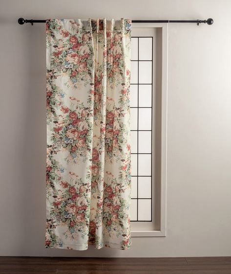 Fall Curtains, Khaki Walls, Cottage Room, Drape Panel, Farmhouse Curtains, Floral Curtains, Cotton Curtains, Beautiful Curtains, Linen Curtains