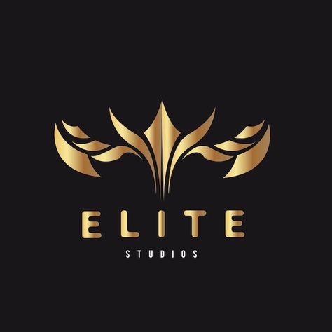 Elite gold logo, company logo design | Premium Vector #Freepik #vector #gold-logo #black-logo #elite #company-logo Logos, Black And Gold Logo Design, Elite Logo Design, Lotus Flower Logo Design, Elite Logo, Logo Design Letter, Lotus Flower Logo, Gold Logo Design, Flower Logo Design