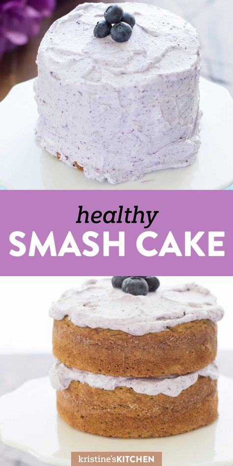 Healthy Smash Cake Recipe, refined sugar free, made with whole wheat flour, applesauce and banana. This easy smash cake is perfect for a first birthday party! #smashcake #healthycake #bananacake Apple Sauce Smash Cake, Dye Free Cake Recipes, Easy Smash Cake Recipe 1st Birthdays, Blw Smash Cake, Whole Wheat Cake Recipe Healthy, Applesauce Banana Cake, Clean Smash Cake Recipe, 1st Birthday Cake Homemade, Organic Smash Cake Recipe