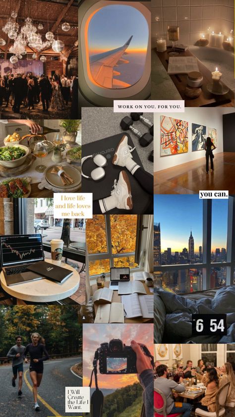 Vision board for 2024 with inspiring quotes and new years resolutions Vision Board Poster, Manifesting Vision Board, Vision Board Collage, Vision Board Examples, Spiritual Wallpaper, Vision Board Wallpaper, Vision Board Goals, Dream Vision Board, New Years Resolutions