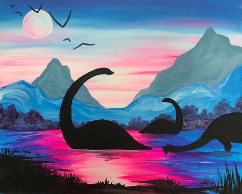 Pinots Palette Paintings, Pinots Palette, Painting Parties, Best Paint, Easy Canvas Art, Painting Classes, Canvas Painting Designs, Dinosaur Art, Paint And Sip