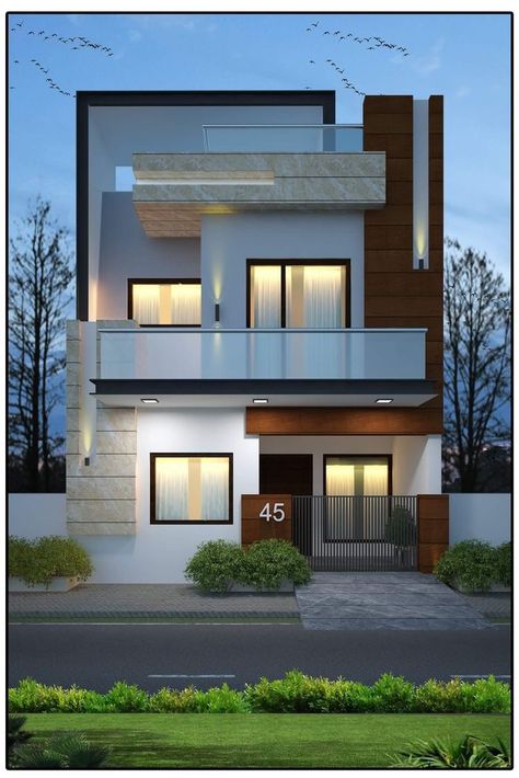 Small Loft Apartments, Home Designs Exterior, Eksterior Modern, Small House Elevation, Small House Design Exterior, Small House Elevation Design, Front Elevation Designs, House Design Exterior, Small Loft