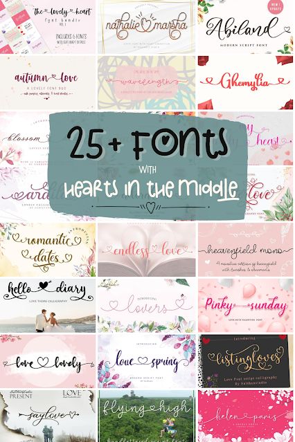 25+ Fonts with Hearts in the Middle Silhouette Cameo Tutorials, Fonts With Hearts, Heart Fonts, I Love Glitter Font, Vinyl Projects Silhouette, Silhouette School Blog, Instagram Font, Heart Font, Silhouette School