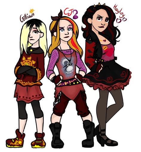 Gillian, CJ and Hayley the isle girls #descendants3 #disney #Oc #mothergothel #captainhook Captain Hook, Disney Descendants Fanart, Disney Oc, Descendants Oc, Disney Descendants, Magical Jewelry, The Isle, Twisted Wonderland, Disney And Dreamworks