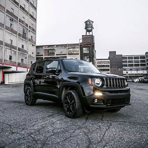 The 2016 Jeep Renegade "Dawn of Justice" Special Edition is here to fight your boring commute. #saveatsterling Black Jeep Renegade, Jeep Renegade Aesthetic, Jeep Renegade Black, 2016 Jeep Renegade, Jeep Wrangler Renegade, Mercedes Jeep, Cb 300, Cars Jeep, Black Jeep