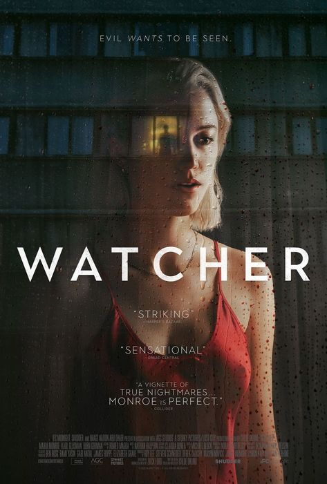 watcher movie poster Karl Glusman, No Manches Frida, Maika Monroe, Spooky Pictures, Film Thriller, Bon Film, Film Credits, Actor Studio, Jeepers Creepers