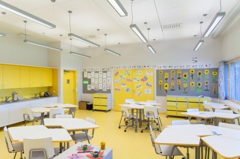 Niemenranta Elementary School / ALT Architects + Architecture Office Karsikas | ArchDaily Santiago Calatrava, Classroom Architecture, Classroom Interior, School Building Design, Bibliotheque Design, Modern Classroom, Kindergarten Design, Elementary School Classroom, School Interior