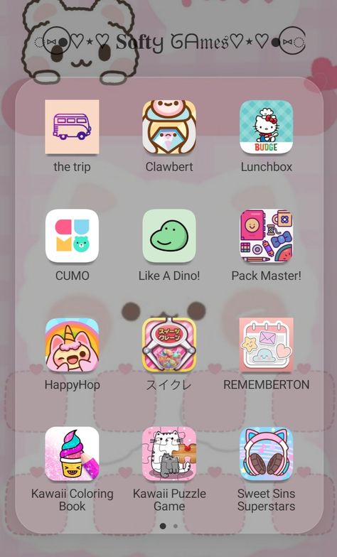 𝙎𝙤𝙛𝙩𝙮 /𝙠𝙖𝙬𝙖𝙞𝙞 games💕 Kawaii, Kawaii Games App, Aesthetic Symbols, Aesthetic Apps Games, Games To Download, Aesthetic Apps, Kawaii Notebook, Kawaii Games, Cute Games