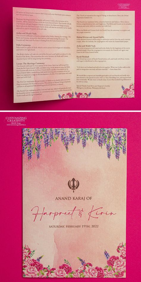 Are you in search of an unforgettable Hindu or Anand Karaj ceremony program? Or maybe you're looking for beautiful wedding stationery to customize your big day? Look no further! We offer a range of design options to suit any taste, from elegant and classic to contemporary and modern. Check out more of our designs to find the perfect fit for your special occasion. Modern Indian Wedding Invitations, Luxury Indian Wedding, Asian Inspired Wedding, Anand Karaj, Bespoke Invitations, Bespoke Wedding Invitations, Indian Wedding Invitations, Blogging 101, South Asian Wedding