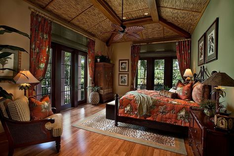 Caribbean Bedroom, Caribbean Interior Design, West Indies Decor, Colonial Bedroom, British Colonial Decor, Moroccan Bedroom, Tropical Bedrooms, British Colonial Style, Tropical Home Decor