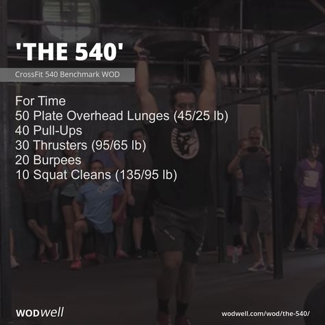 Use any weighted object for the overhead lunges, such as a plate or a dumbbell. CrossFit540 @crossfit540 (Fayetteville, Arkansas, USA) designed its namesake WOD, which became popular after the gym posted a video of 4x CrossFit Games champion, Rich Froning @richfroning completing the workout at their gym in 2012 (he finished the workout, almost entirely unbroken, in 5:32). https://wodwell.com/wod/the-540/ #wodwell #wod #fitness #functionalfitness #fitfam #crossfit #benchmarkwod #testandretest Crossfit Games Workouts, No Equipment Crossfit Workout, Pregnant Crossfit Workout, Crossfit Strength Workout, Crossfit Workouts Wod Strength, Crossfit Barbell Workouts, Crossfit Upper Body Workout, Driveway Workout, Crossfit Workouts At The Gym