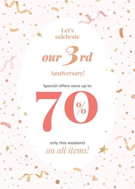 Anniversary Sale Flyer, Anniversary Promotion Design, Anniversary Design Poster, Anniversary Sale Poster, Anniversary Poster Design, Anniversary Post, Poster Anniversary, Email Marketing Design Inspiration, Anniversary Poster