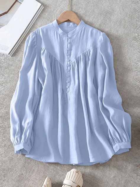 Product id: 1967113 Long T Shirt For Women, New Design Top For Women, Beautiful Shirts For Women, Shirt Dress Styles Casual, New Top Designs For Women Long, Shirt Style Tops For Women, Woman Shirt Design, Casual Blouse Designs Cute Tops, Tee Shirt Styling