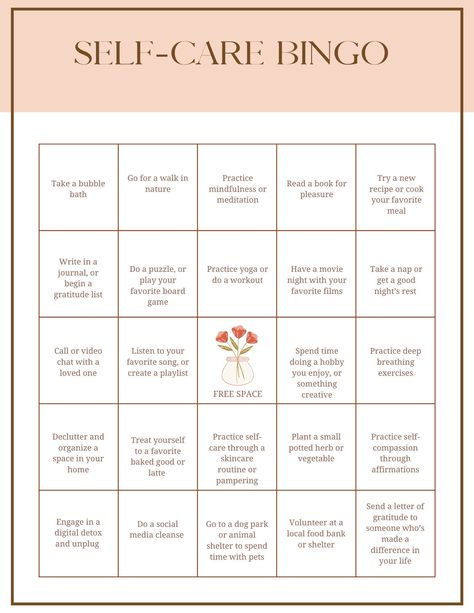 Self-Care Bingo Bingo Self Care, Glow Up Bingo, 2024 Vision Board Bingo Card, 2024 Bingo Card, Self Care Bingo, Virtual Journal, Bingo Ideas, Personal Goals List, Bingo Books