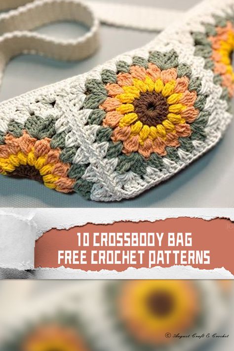 10 Crossbody Bag FREE Crochet Patterns - iGOODideas.com Amigurumi Patterns, Crochet Crossbody Bag Granny Square, Crochet Bag Hexagon, Granny Belt Bag, Easy Crochet Crossbody Bag, Crochet Bag Accessories Ideas, Cute Crochet Bag Pattern Free, Crochet Purse Accessories, Crochet Crossover Bag Free Pattern