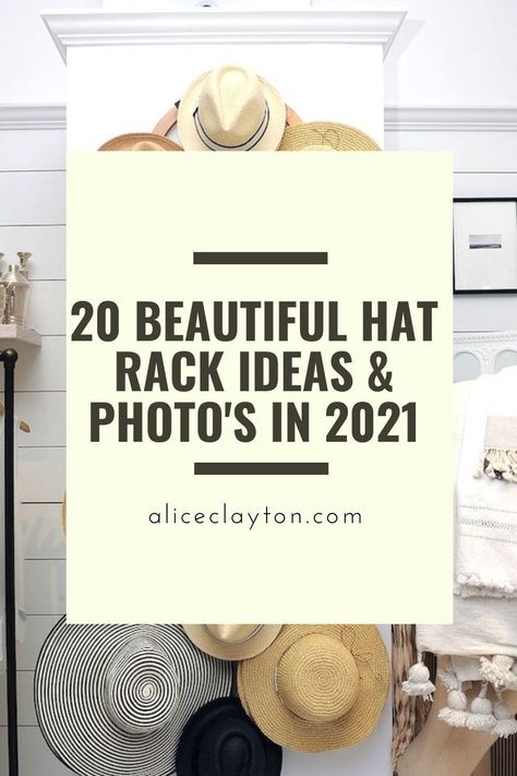 20 Beautiful Hat Rack Ideas & Photo's in 2021 - Alice Clayton Hat Display Stand, Straw Hat Display, Cowgirl Hat Hanging On Wall, Western Hat Wall Display, How To Display Cowboy Hats, How To Store Cowboy Hats, Hat Racks Diy, Hat Booth Display Ideas, Hat Racks Ideas