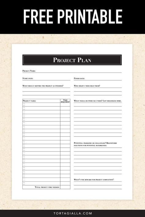 Project Planning Template Printable | tortagialla Organisation, Project Action Plan Template, Project Template Printables, Product Planning Template, How To Plan A Project, Project Planning Template Free Printable, Project Organization Templates, Project Planner Template Free Printables, Bujo Project Planning